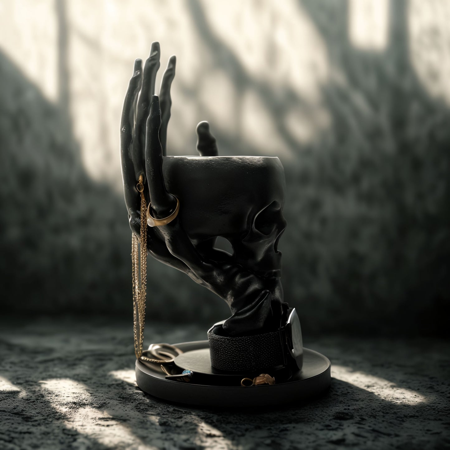 Skull & Hand Jewelry Holder