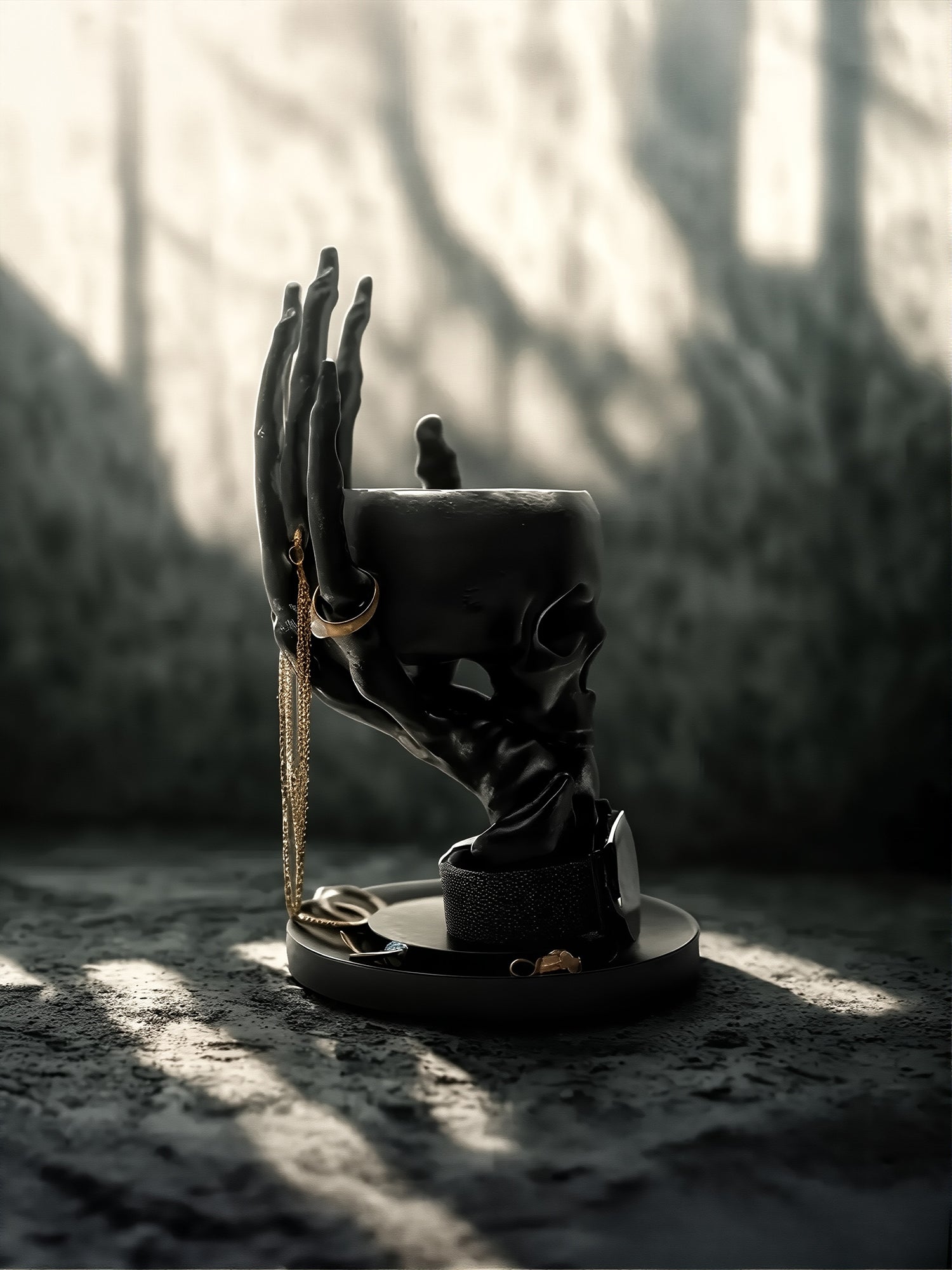 Skull & Hand Jewelry Holder