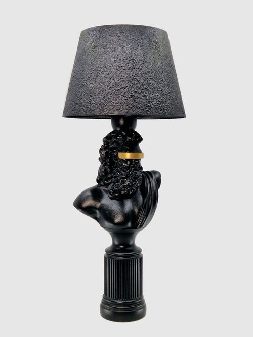 Blind Zeus | Gold & Noir Concrete-Texture Lamp