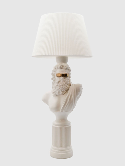 Blind Zeus | White & Gold Lamp