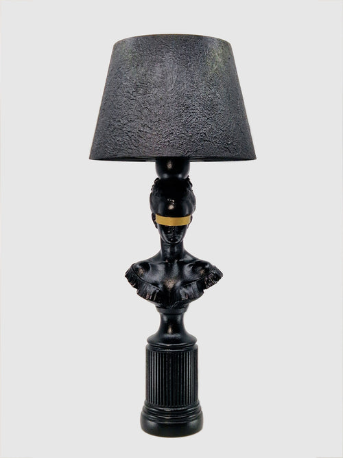 Blind Hera | Gold & Noir Concrete-Texture Lamp