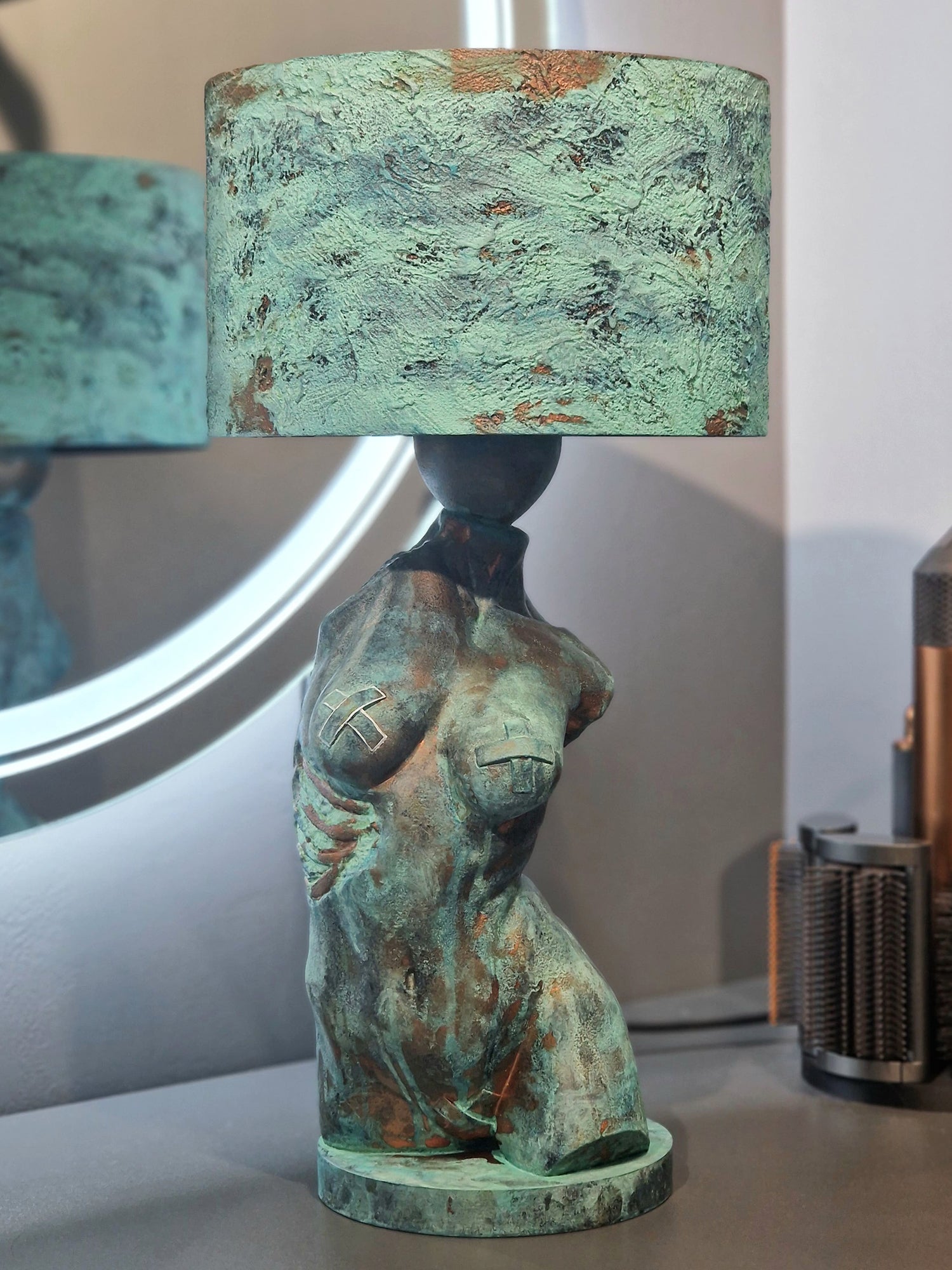 Verdigris Body Lamp