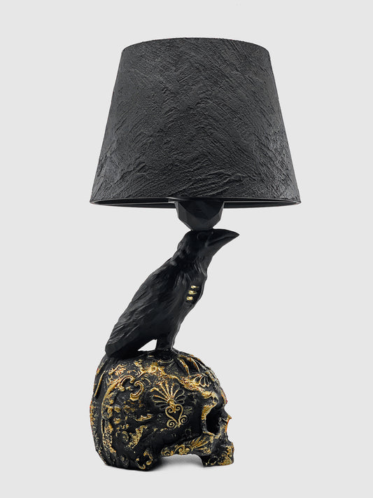 Raven Skull Lamp